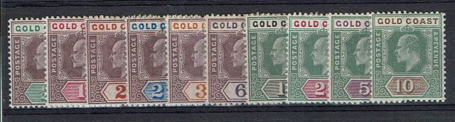Image of Gold Coast/Ghana SG 38/47 VLMM British Commonwealth Stamp